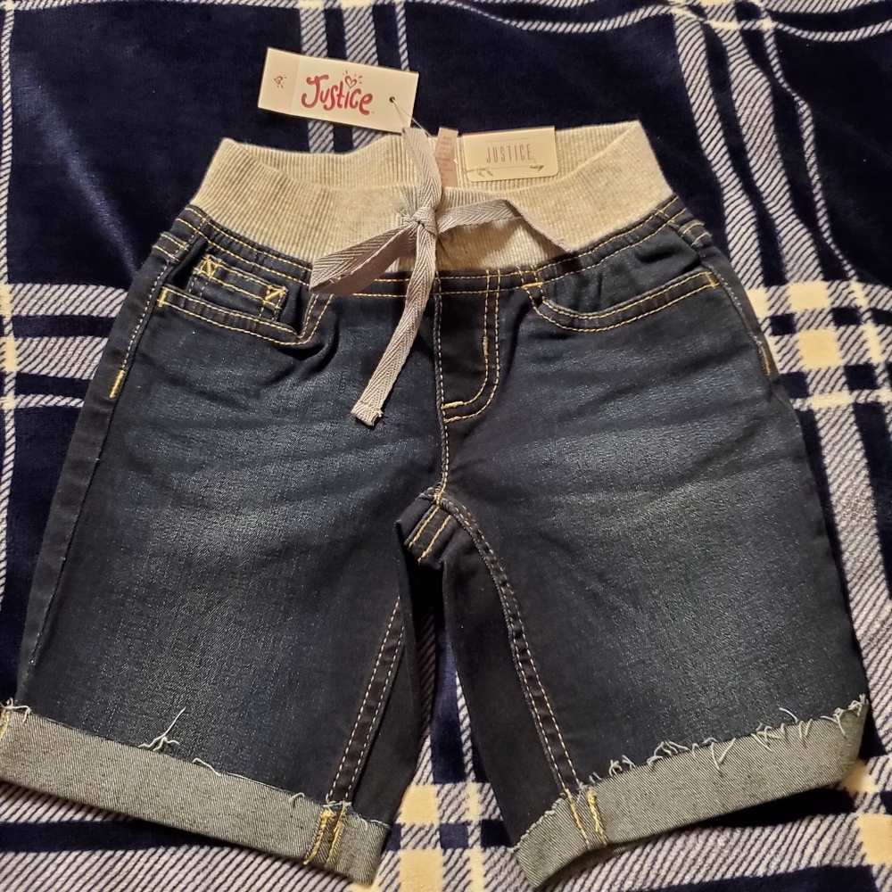 Justice size 6 slim shorts NWT